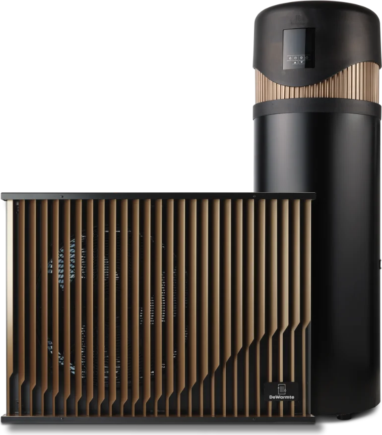 DeWarmte all-electric met Pomp T warmtepompboiler en buitenunit